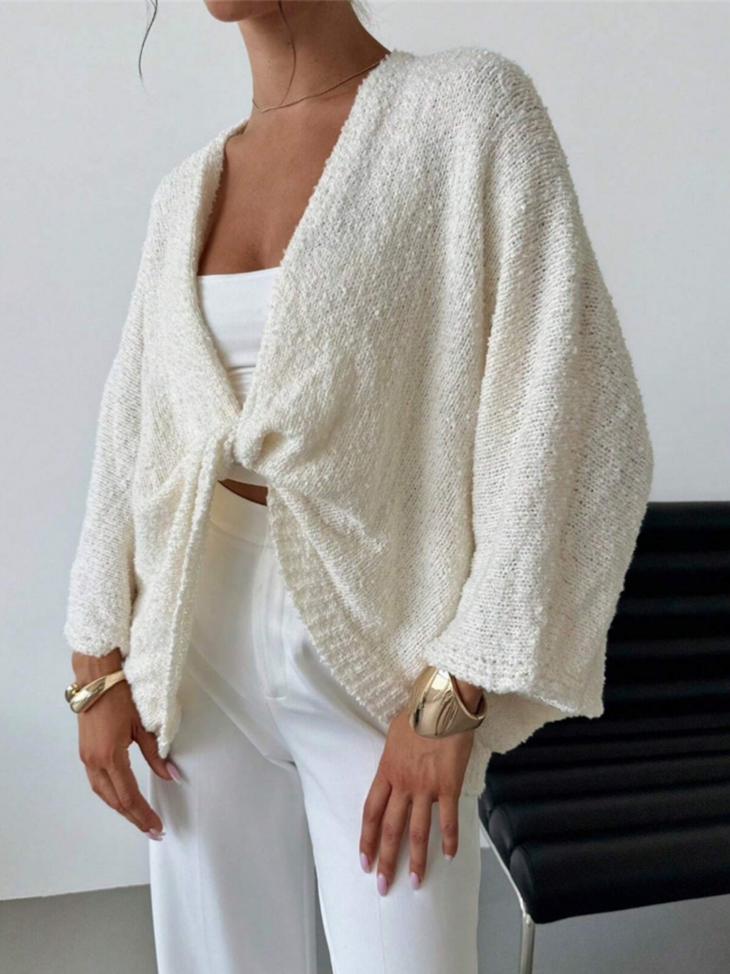 Cross Deep V-neck Sweaters