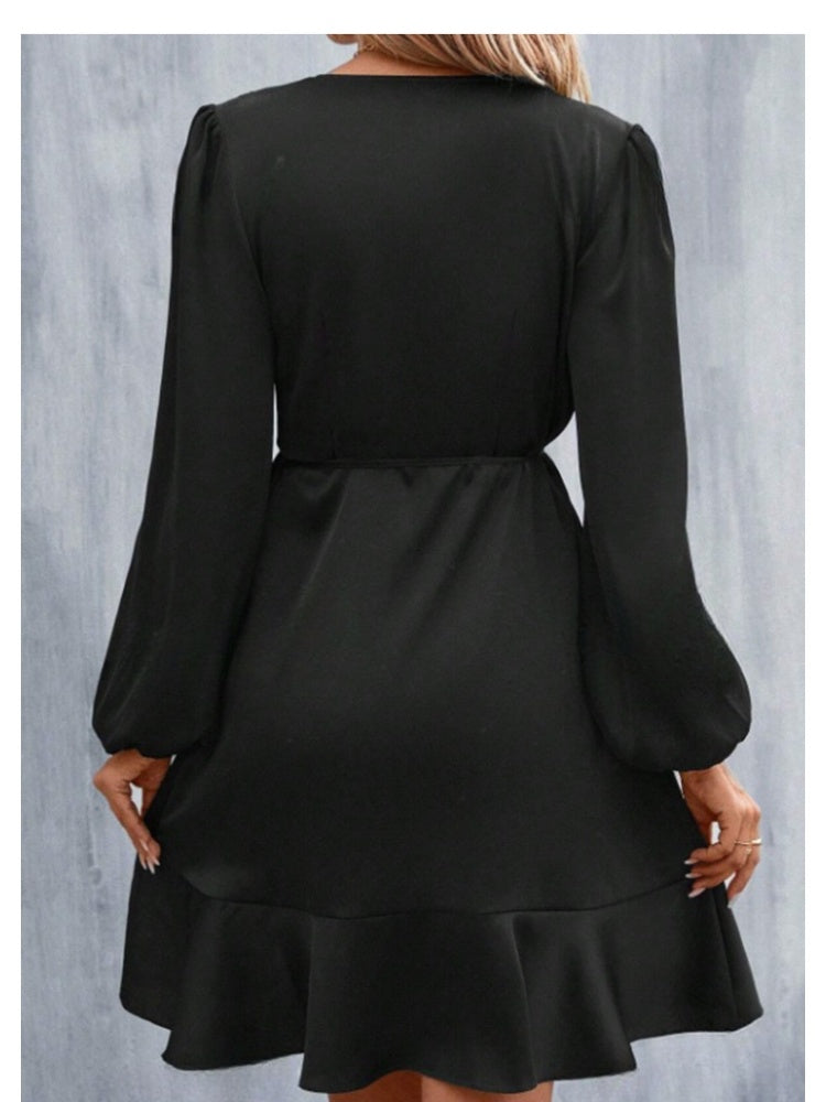 Satin Waist Low-cut Mini&Short Dresses