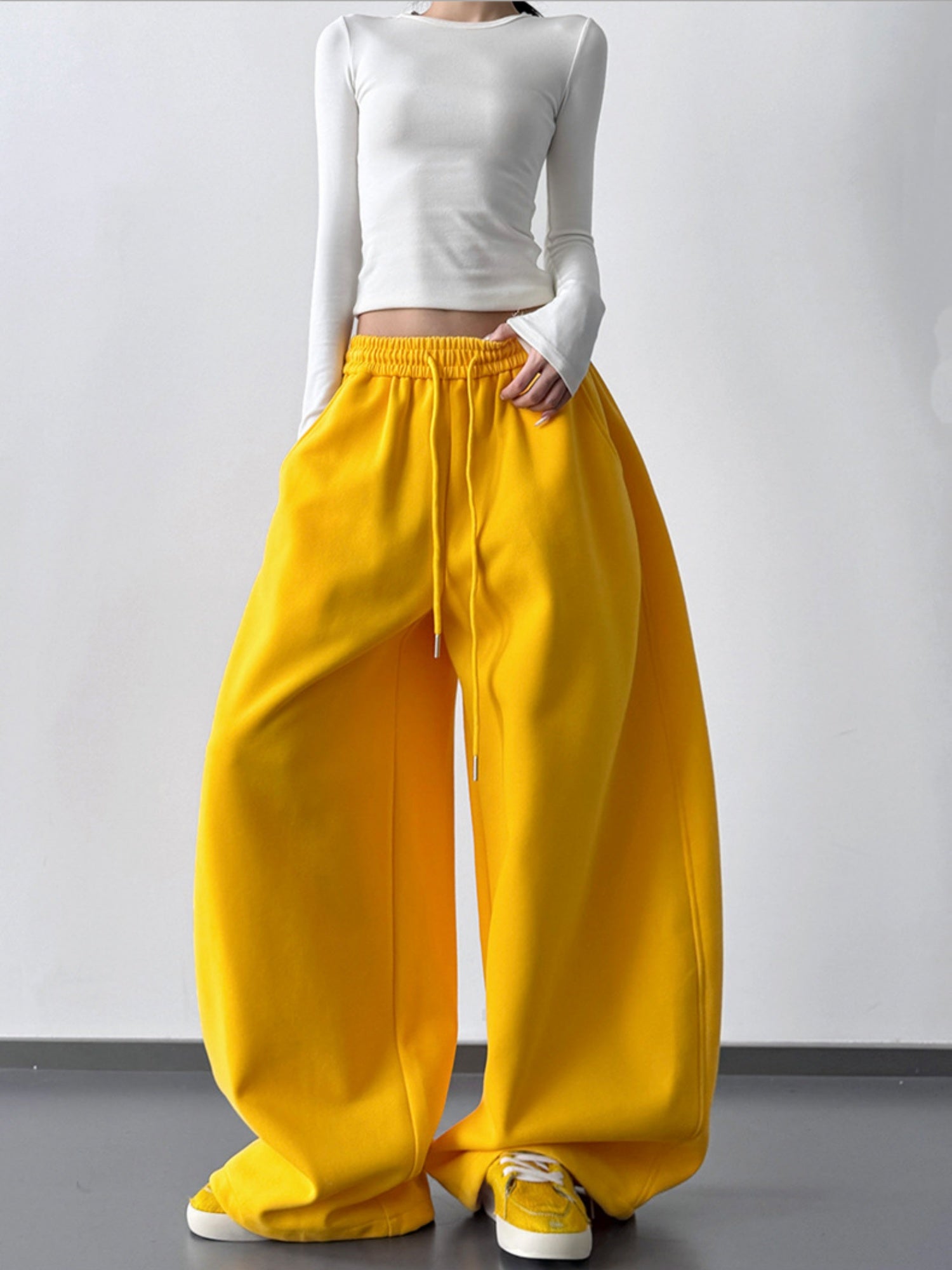 Drawstring Sweatpants Drape Sweatpants