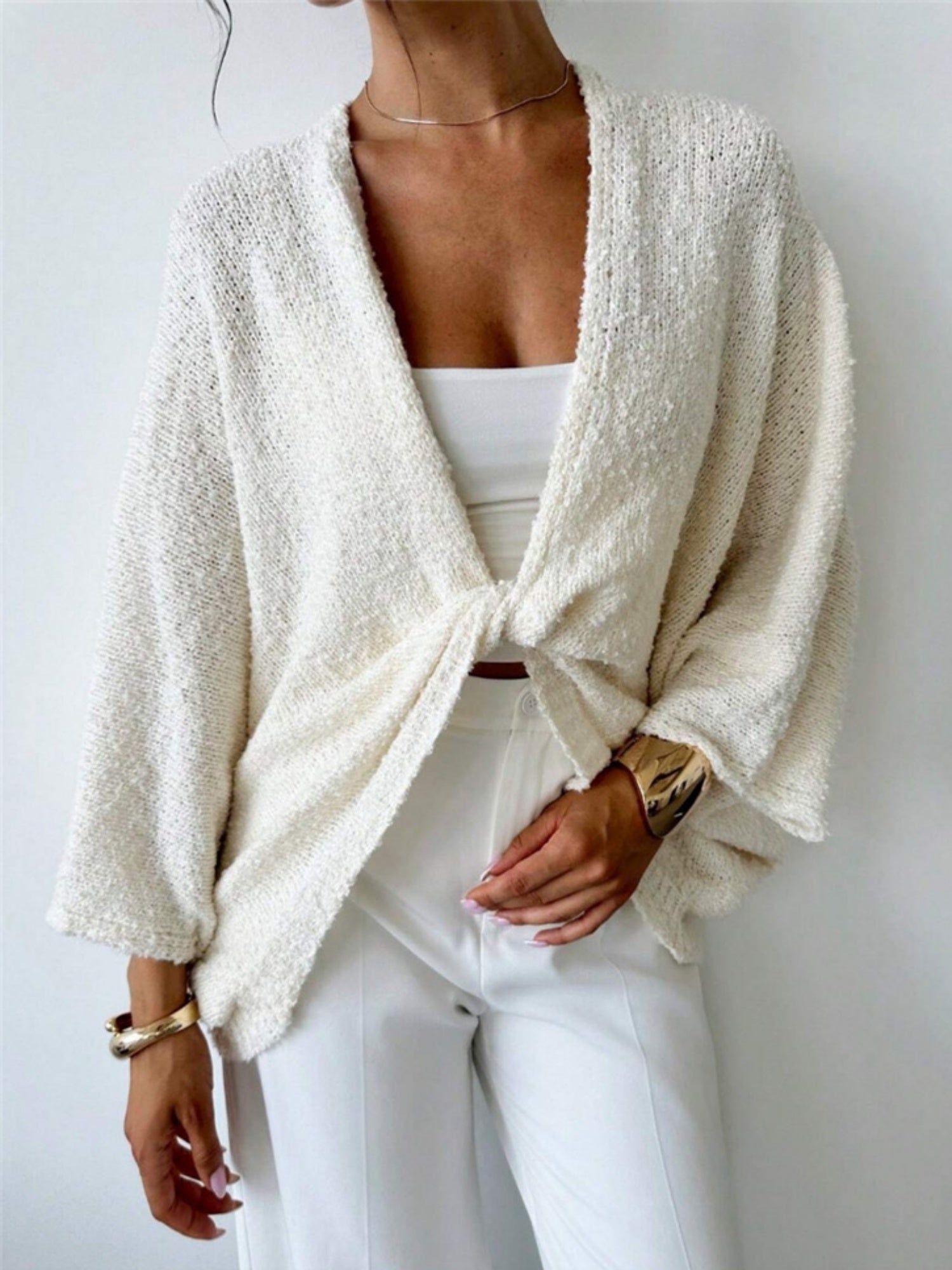 Cross Deep V-neck Sweaters