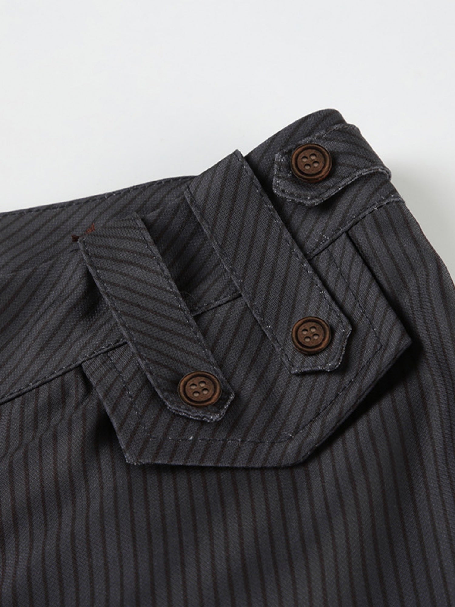 Stripes Contrasting Colors Low-rise Micro-flared Straight-leg Pants Pants