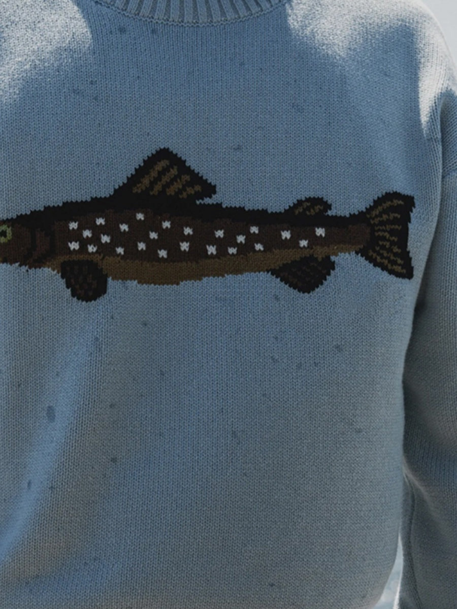Contrasting colors Fish Sweaters