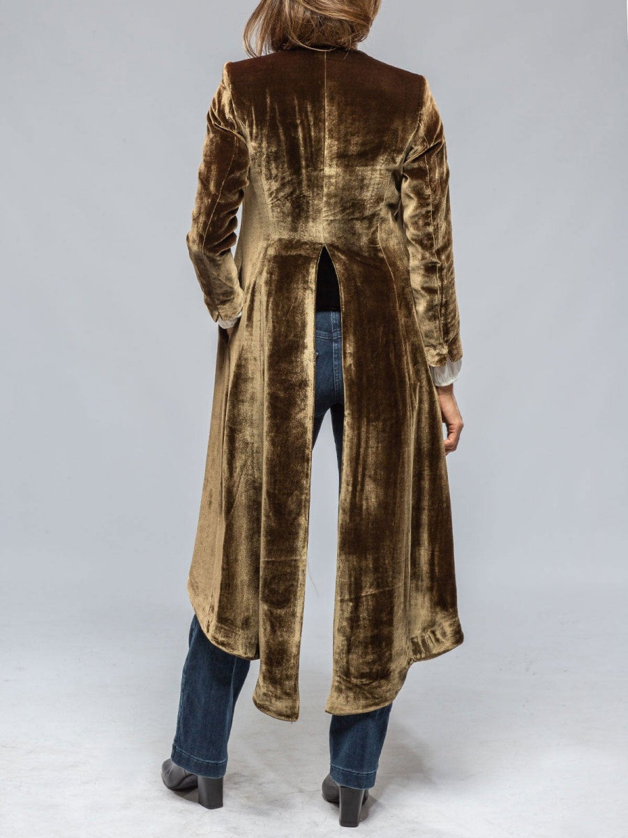 Velvet Splicing Retro Slit Long Sleeve Loose Coats