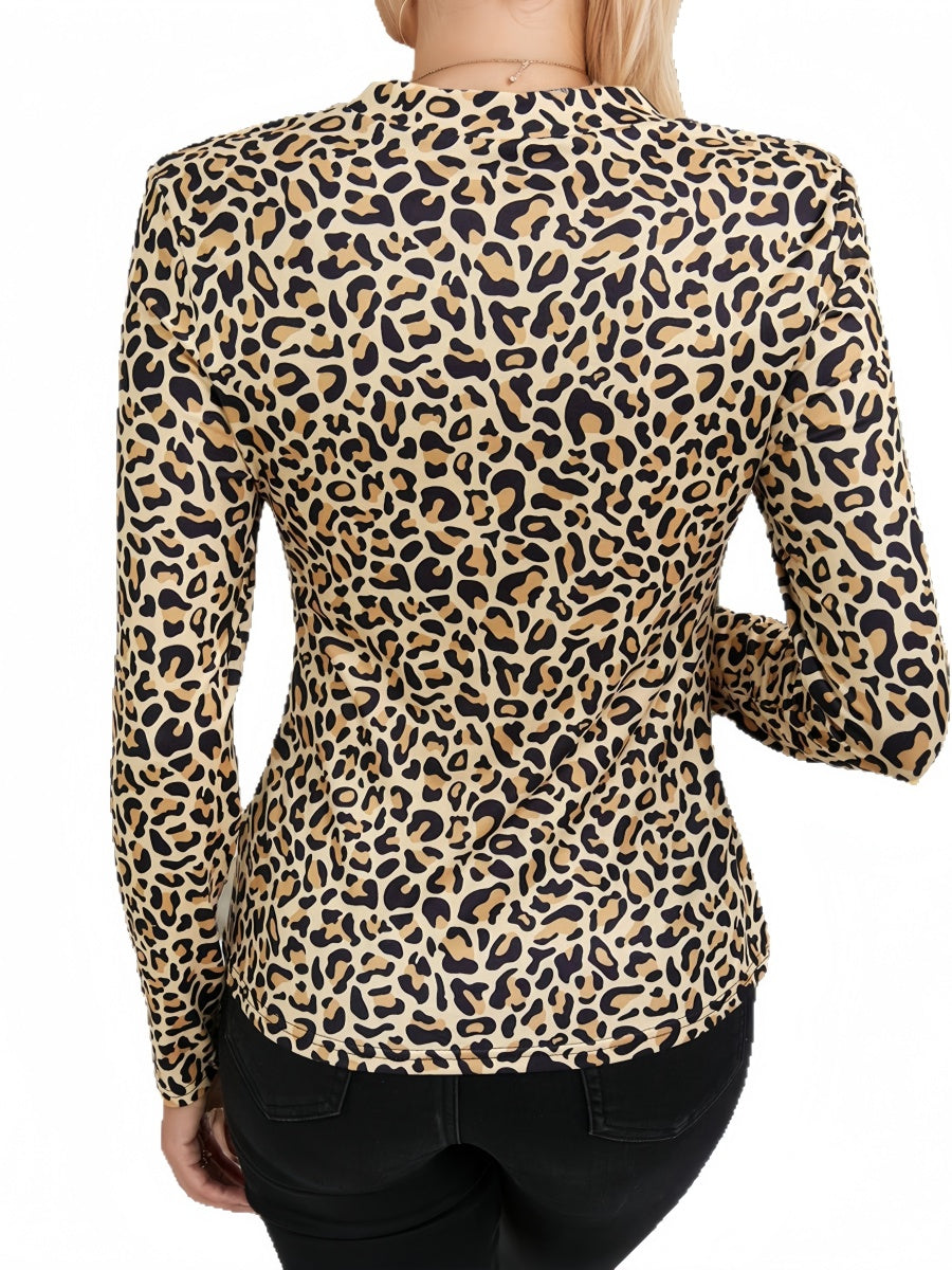 Leopard Print Pullover Sexy T-shirt