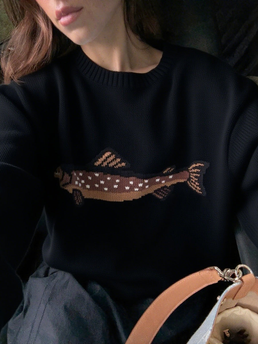 Contrasting colors Fish Sweaters