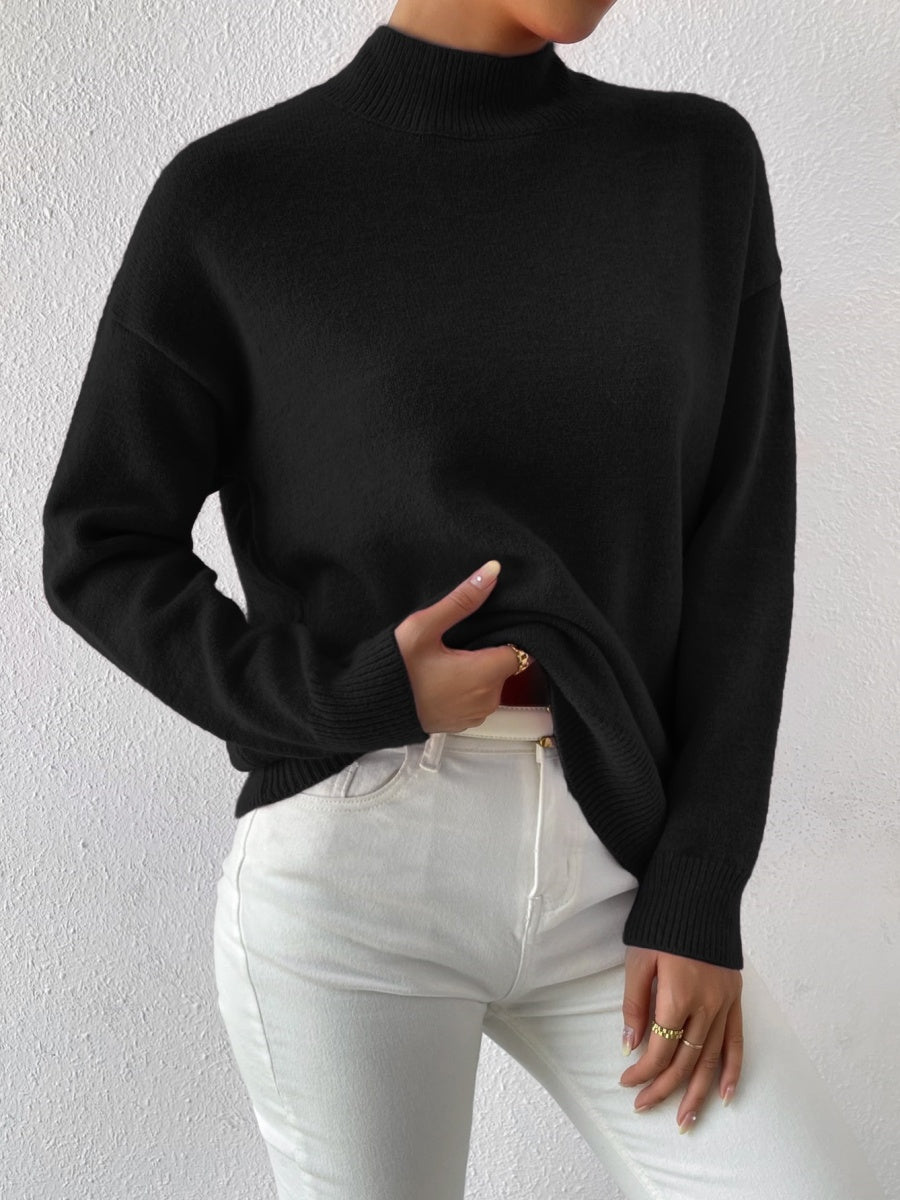 Pullover Turtleneck Thread Daily Work Sweaters