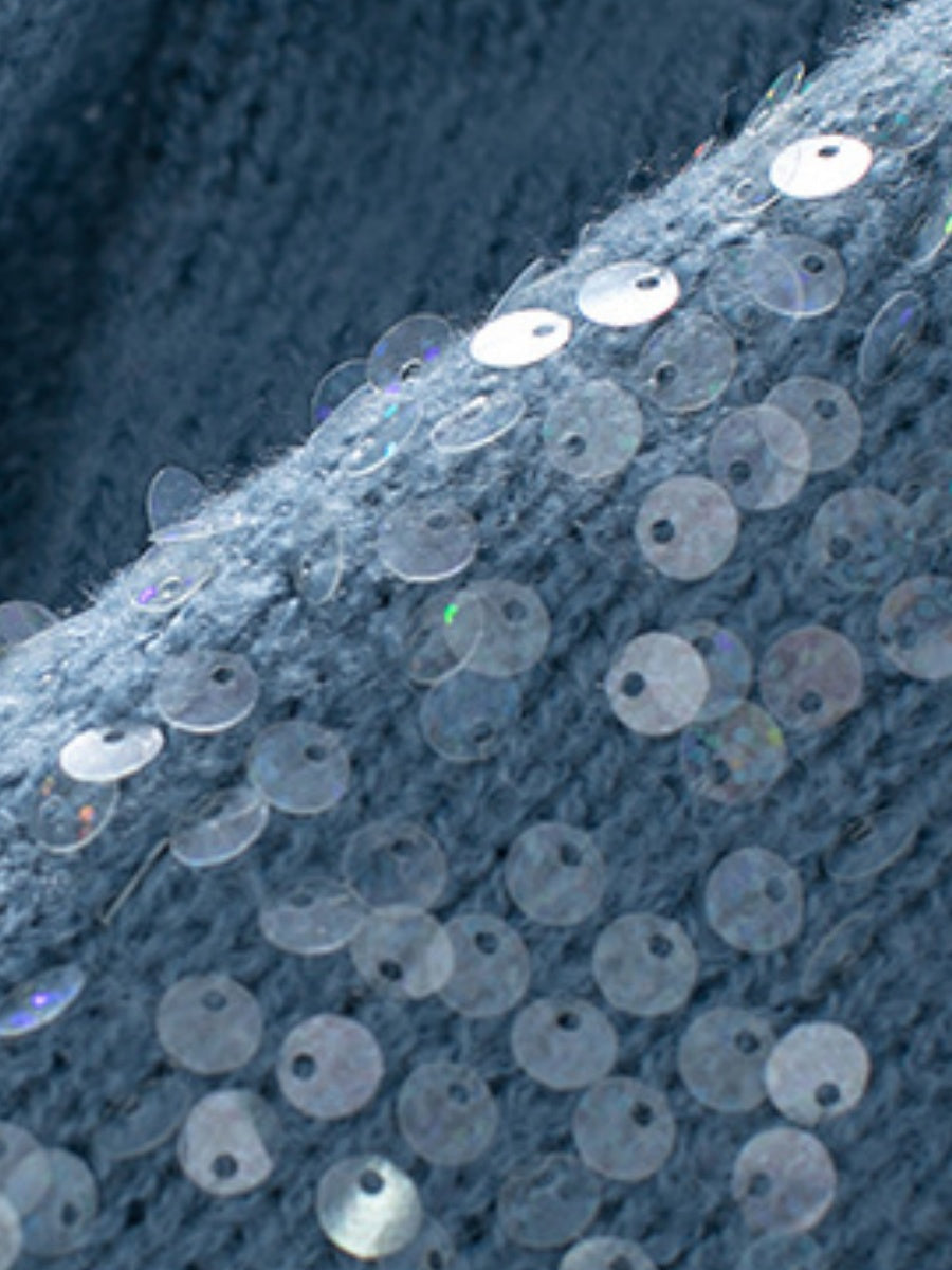 Hollow Diamond Sequins Loose Sweaters