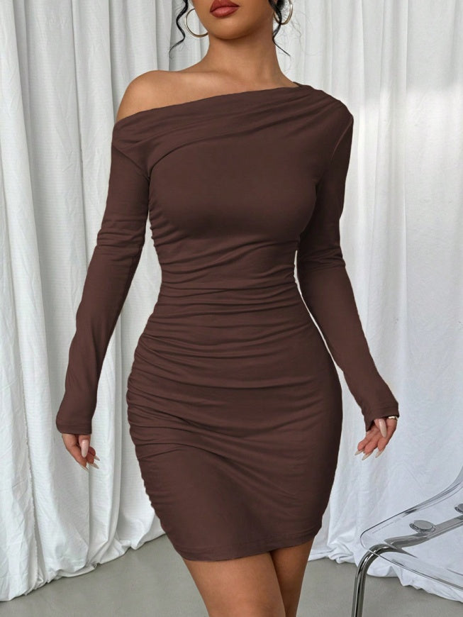 Macaron color Solid Color Mini&Short Dresses