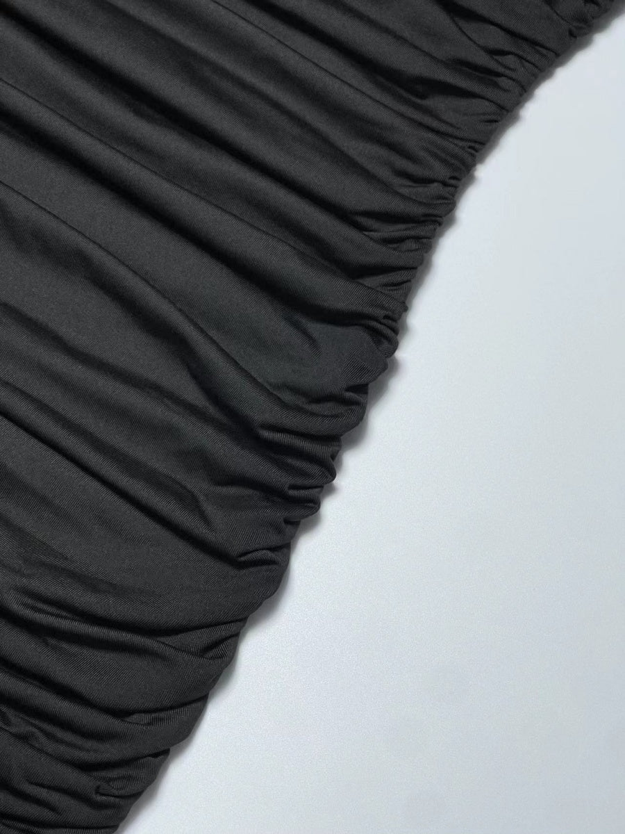 Liber Summer Women's Pleated Solid Color Mini&Short Dresses