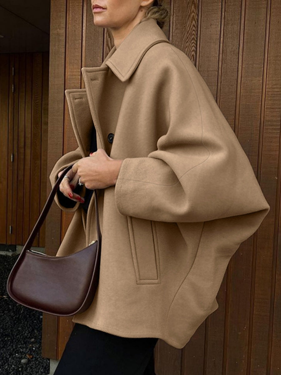 Liber Autumn Women's Woolen coat Solid Color Coats