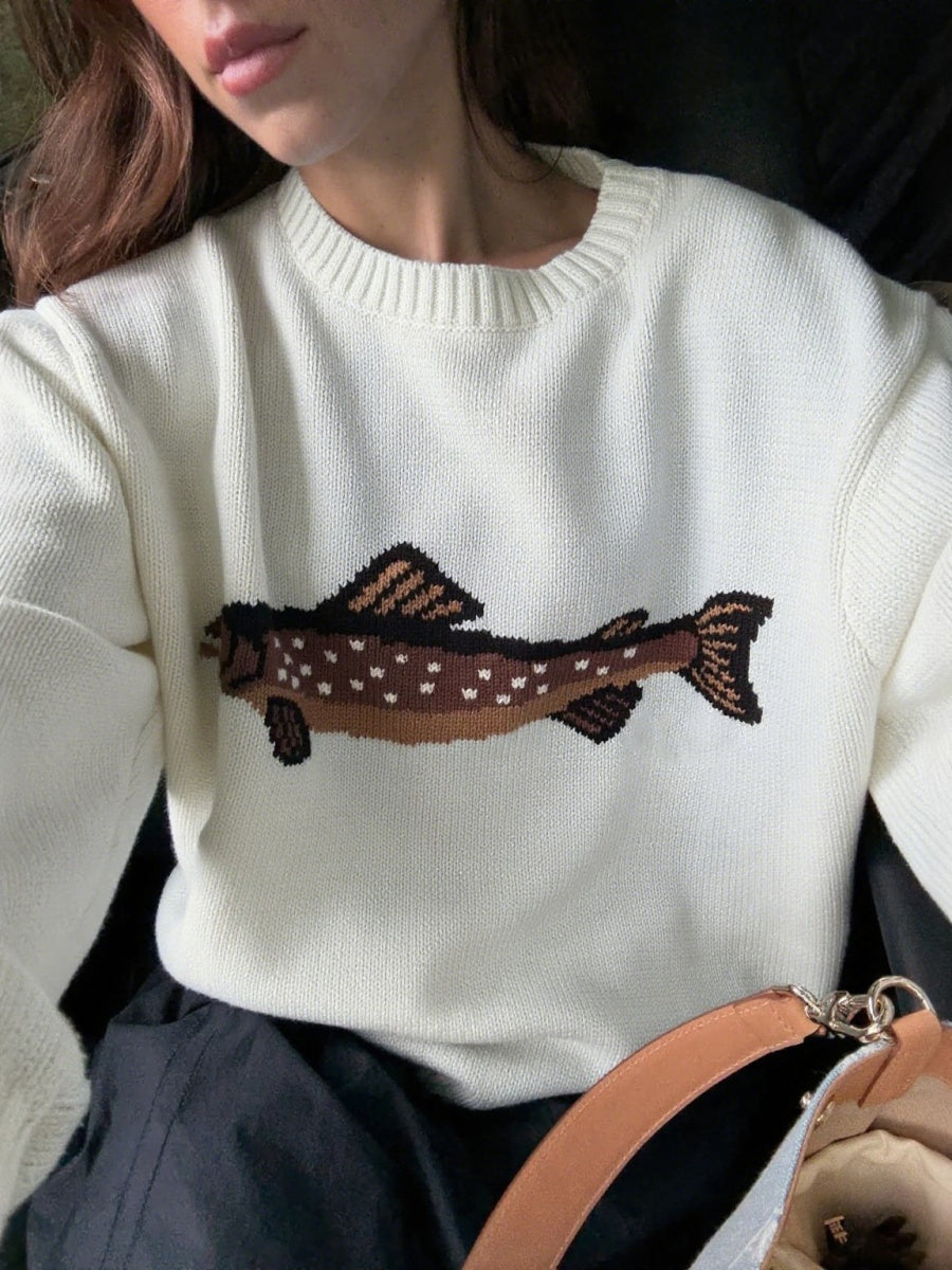 Contrasting colors Fish Sweaters