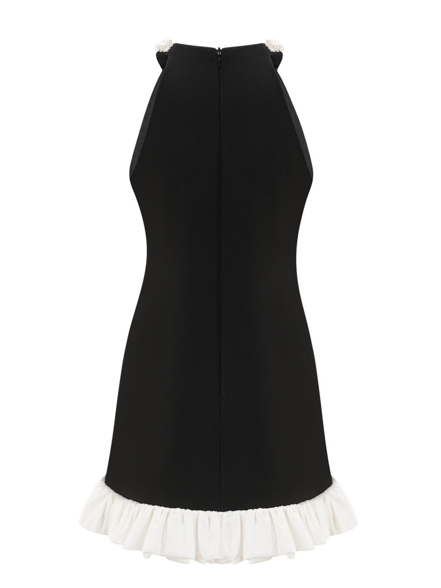 Liber Summer Women's Ruffle Solid Color Mini&Short Dresses