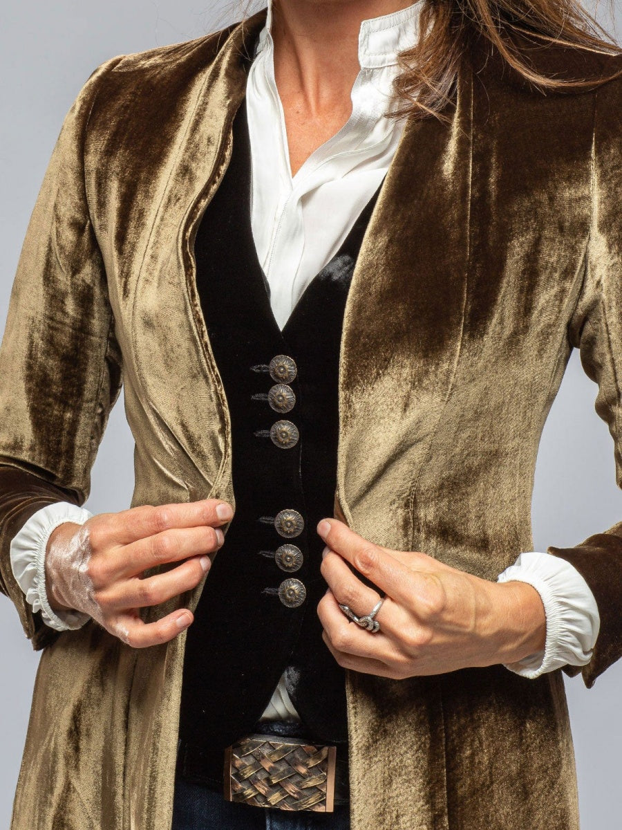 Velvet Splicing Retro Slit Long Sleeve Loose Coats