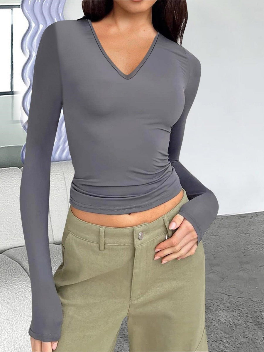 Liber Autumn Women's Ice cream color Color matching T-shirts